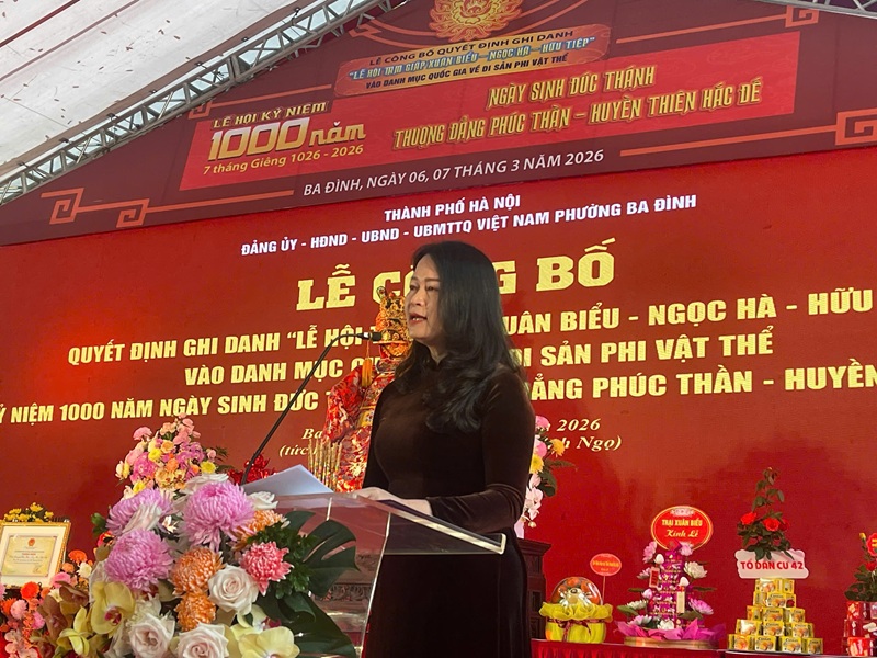 Phạm Thị Diễm, Ph&oacute; BT Đảng Uỷ - CT UBND phường Ba Đ&igrave;nh ph&aacute;t biểu