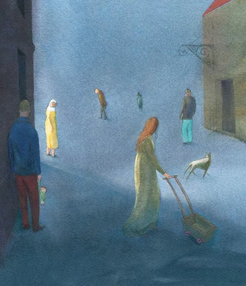 H&igrave;nh minh họa của Lisbeth Zwerger từ một ấn bản đặc biệt của truyện cổ t&iacute;ch anh em nh&agrave; Grimm.