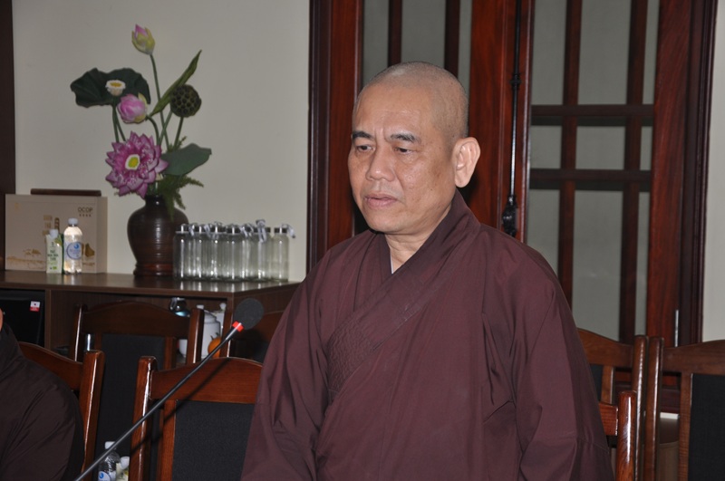 Thượng tọa Th&iacute;ch Thiện Hạnh ph&aacute;t biểu
