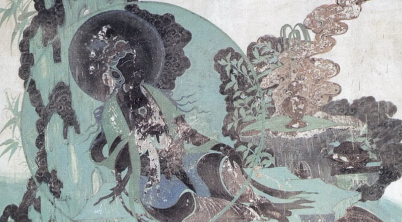 B&iacute;ch họa Thủy Nguyệt Qu&aacute;n &Acirc;m tại hang Du L&acirc;m, Đ&ocirc;n Ho&agrave;ng.