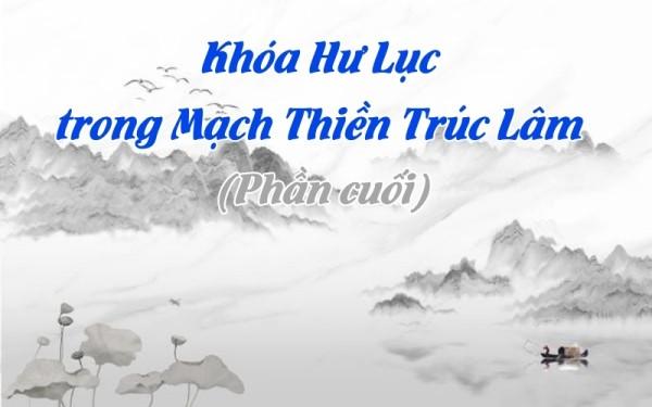 Khóa Hư Lục trong Mạch Thiền Trúc Lâm (Hết)