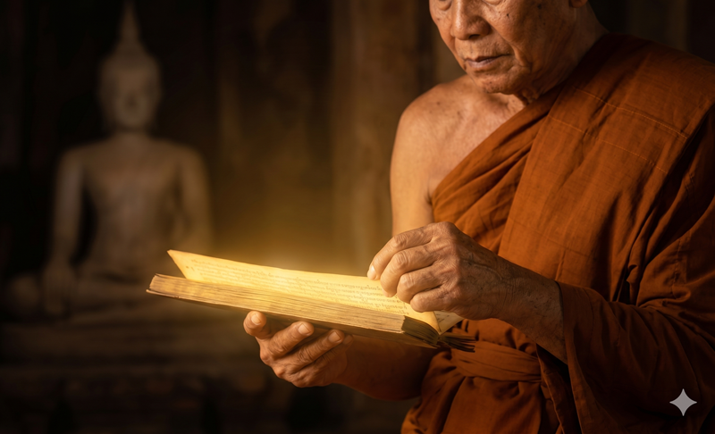 H&agrave;nh giả kh&ocirc;ng t&igrave;m Phật qua sắc th&acirc;n m&agrave; qua di sản gi&aacute;o ph&aacute;p (84.000 ph&aacute;p m&ocirc;n).