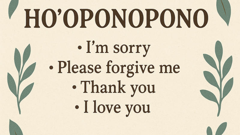 Ho’oponopono: Chuyển hóa nội tâm từ lời nói tỉnh thức