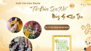 Cần Thơ: Ngày  27/5/2026, chùa Phật Học Tổ chức Khóa tu xuất gia gieo duyên