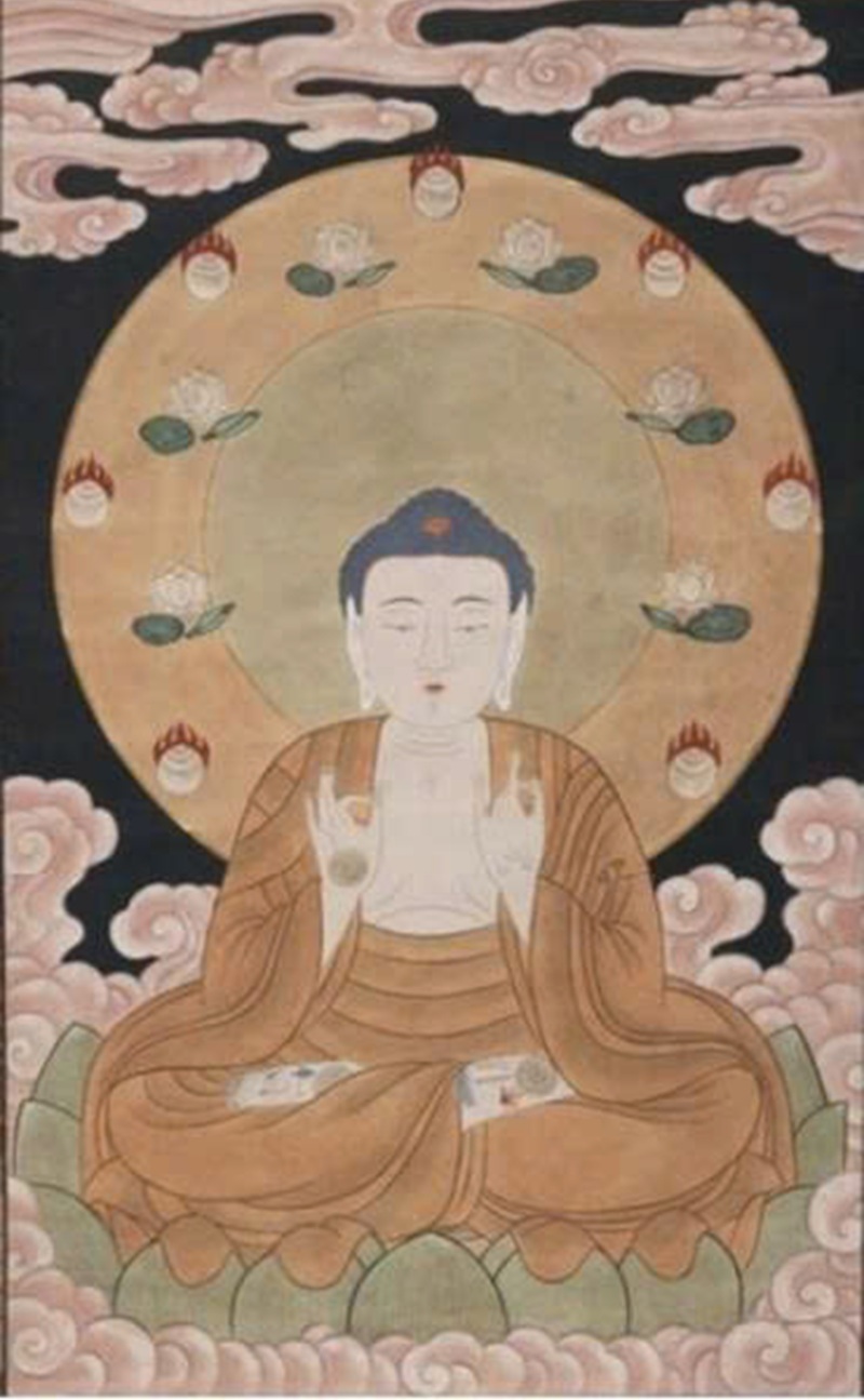 Tranh Đức Phật Th&iacute;ch Ca (Shaka Nyorai), khoảng năm 1850&ndash;1925, Thư viện Quốc gia Israel
