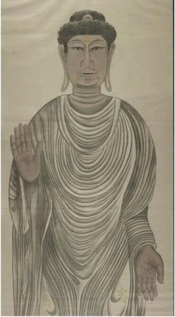 H&igrave;nh ảnh tượng Đức Phật Th&iacute;ch Ca ở ch&ugrave;a Seiryōji, khoảng năm 1850&ndash;1925, Thư viện Quốc gia Israel
