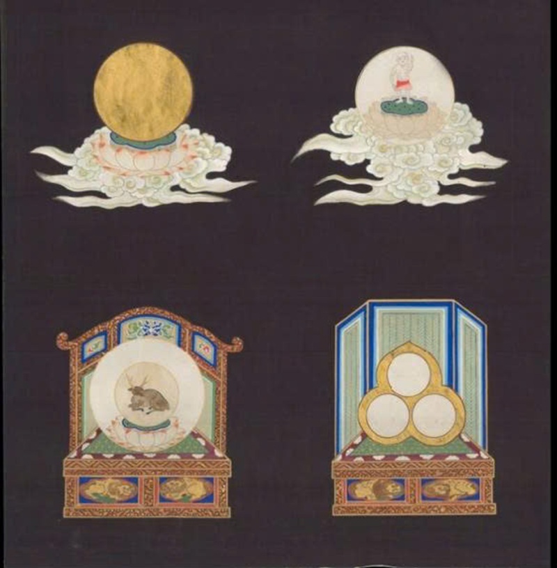 Thần Hộ ph&aacute;p v&agrave; Phật của ch&ugrave;a Todaiji), ni&ecirc;n đại khoảng năm 1850-1925, nằm trong bộ sưu tập của Thư viện Quốc gia Israel.
