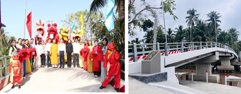 Lễ kh&aacute;nh th&agrave;nh cầu b&ecirc; t&ocirc;ng x&atilde; Phong Thạnh