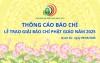 TCBC Lễ Trao giải Báo chí Phật giáo năm 2025