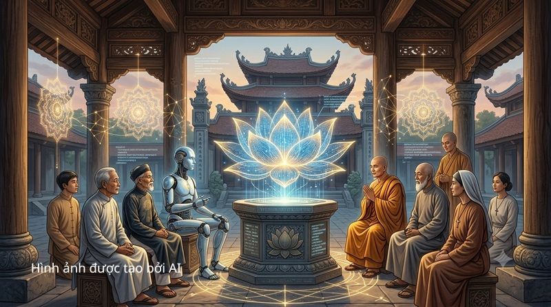 AI đối thoại với t&ocirc;n gi&aacute;o v&agrave; t&acirc;m linh