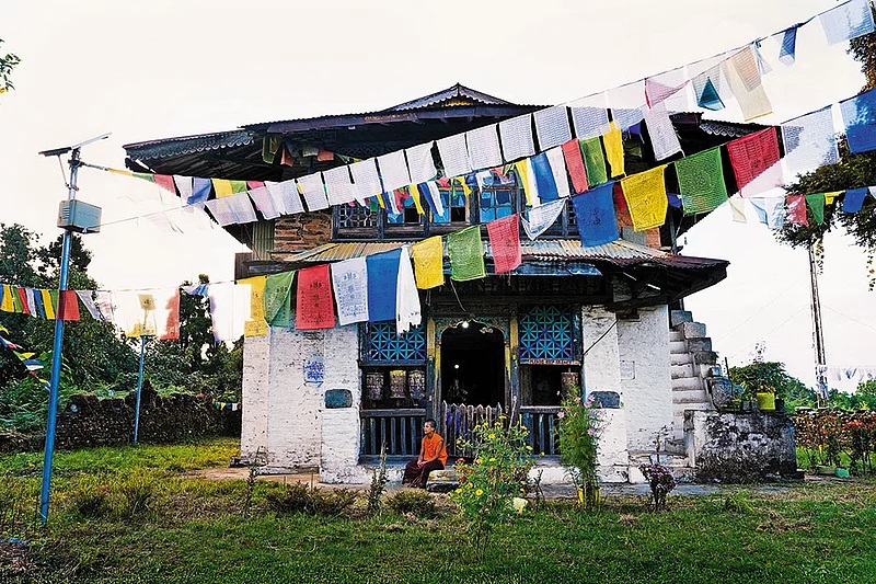 Nh&igrave;n tho&aacute;ng qua: Tu viện Reesum, địa điểm Nyingma 300 năm tuổi | Ảnh: Sandipan Chatterjee