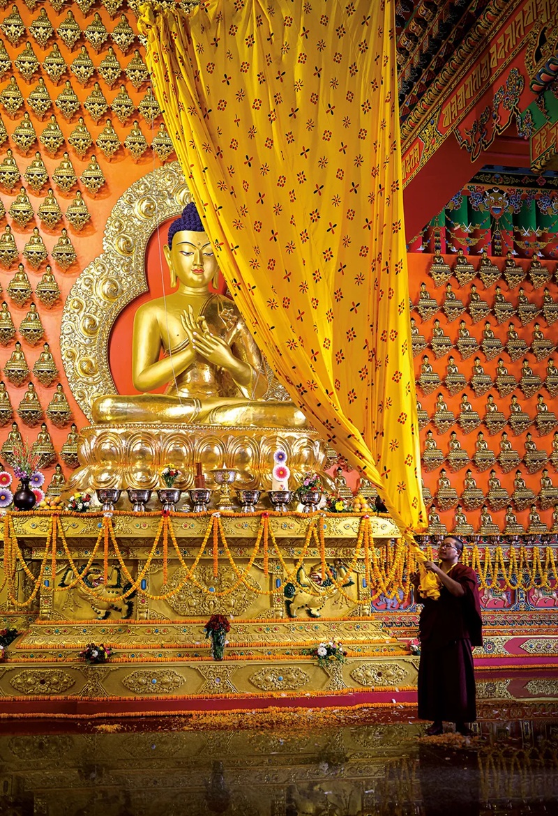 Thi&ecirc;n Phật Tự (Thousand Buddha Temple) tại Lumbini, Nepal. (Ảnh: GMB Akash / Panos Pictures)