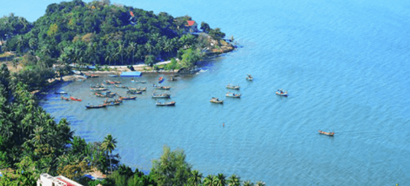 Quang cảnh biển đảo H&agrave; Ti&ecirc;n (Ki&ecirc;n Giang cũ, nay l&agrave; tỉnh An Giang) chụp từ tr&ecirc;n cao. Ảnh sưu tầm.