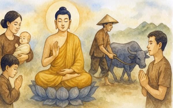 Tháng Bảy - thực hành “tứ trọng ân” trong giáo lý nhà Phật