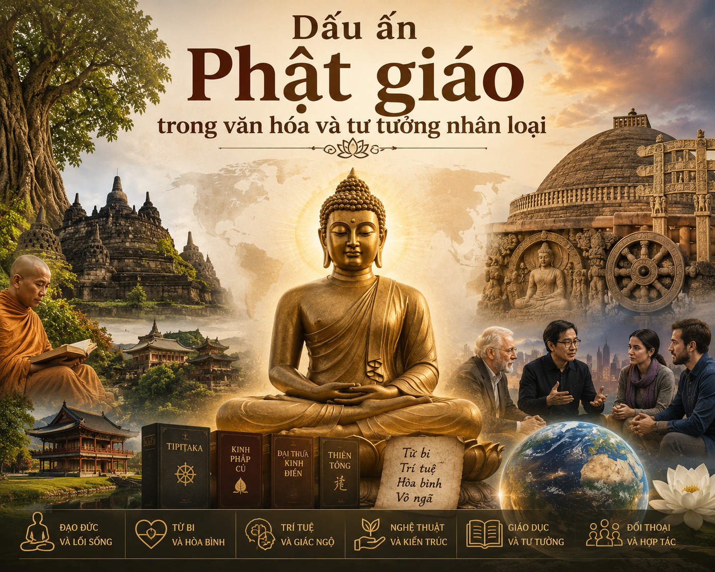 Dấu ấn Phật giáo trong văn hóa và tư tưởng nhân loại