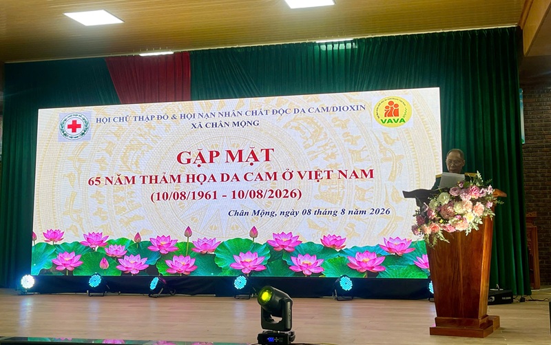 &ocirc;ng Nguyễn Thanh B&igrave;nh, Chủ tịch Hội Nạn nh&acirc;n chất độc da cam/dioxin x&atilde; Ch&acirc;n Mộng ph&aacute;t biểu