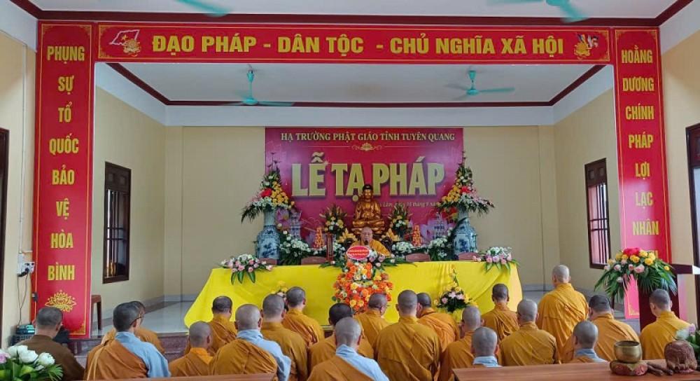 Hạ trường Phật giáo tỉnh Tuyên Quang tổ chức lễ Tạ pháp PL.2570