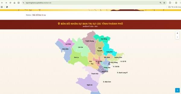 Bản đồ nhân sự Ban Trị sự các tỉnh, thành phố Nhiệm kỳ 2026–2031