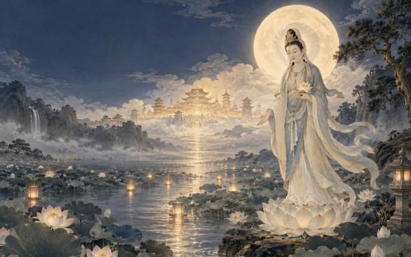 Trung thu mừng Thánh đản Bồ tát Nguyệt Quang: Ánh Trăng soi lối về Tịnh Độ