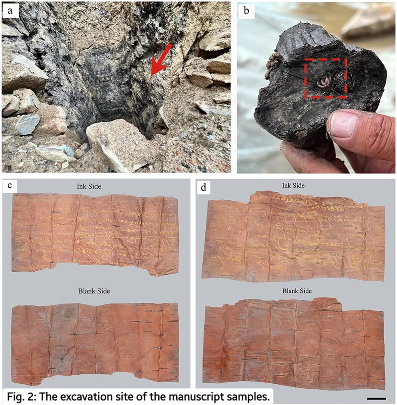 Vị tr&iacute; ph&aacute;t hiện tsha-tsha v&agrave; hai mảnh bản thảo XZDL-1, XZDL-2. Nguồn: Fig. 2, Chen et al. (2025).