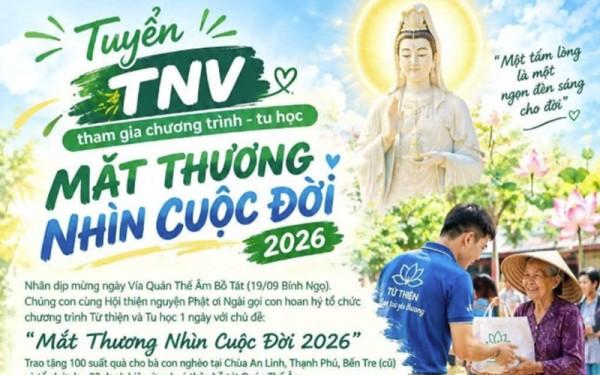 Khóa tu tháng 10/2026 tại 3 chùa ở miền Nam